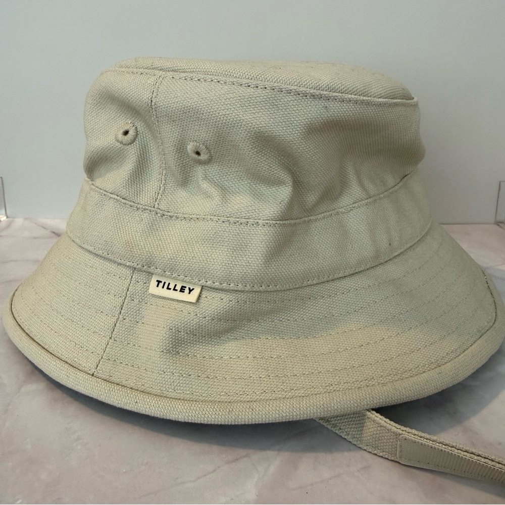Tilley Cream Bucket Hat - Picture 3 of 4